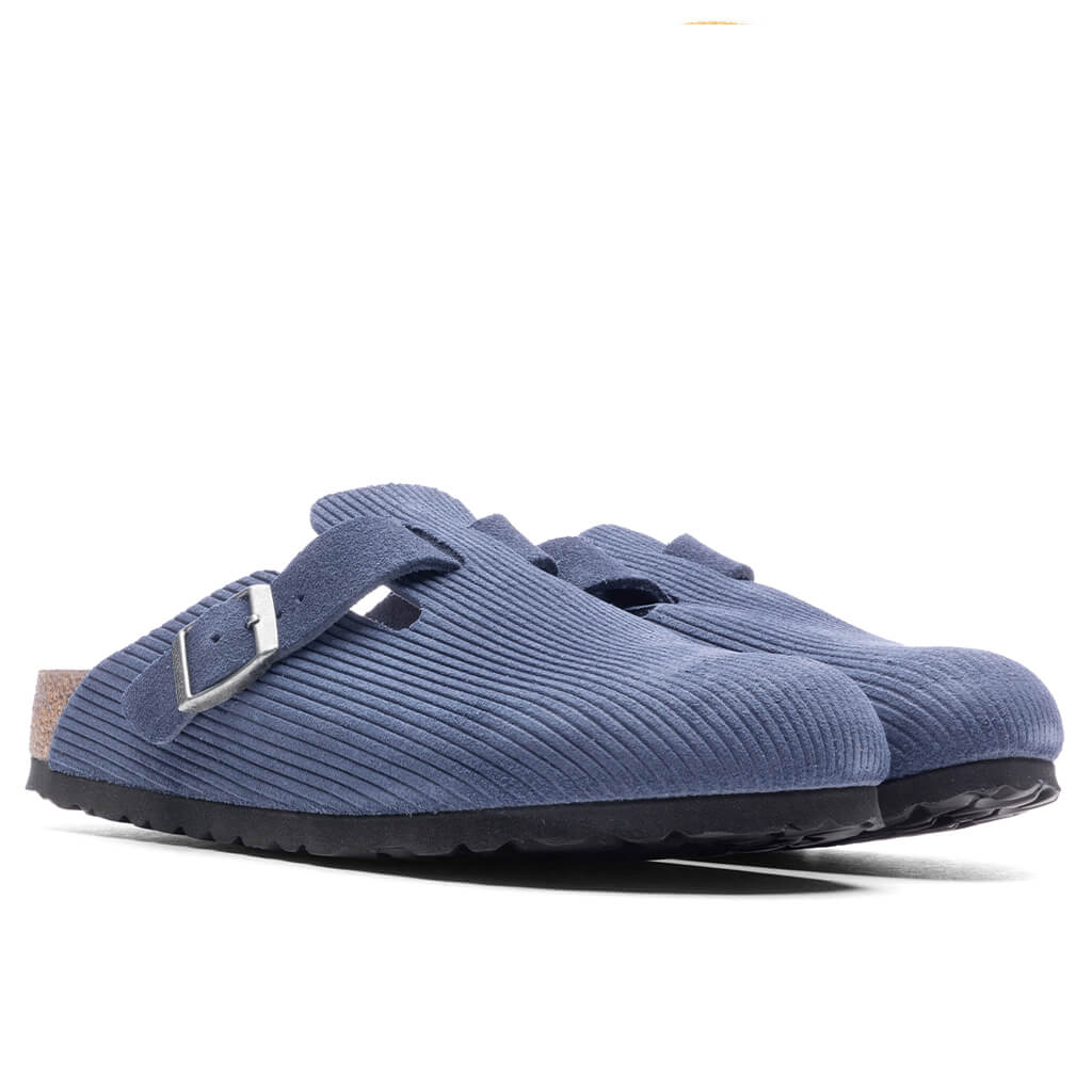 Women's Narrow Boston Suede Embossed - Indigo Blue - Image 2