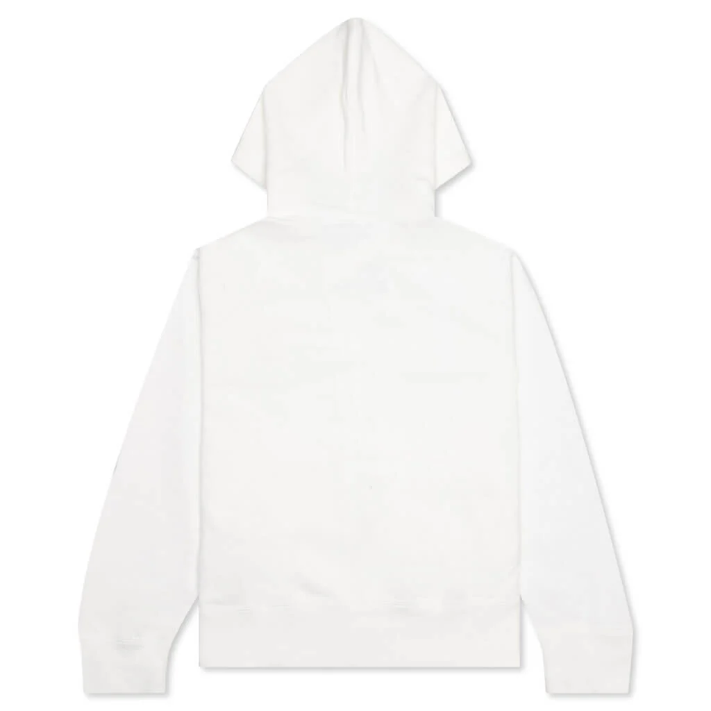 Women's Stacked Heart Hooded Sweatshirt - White - Image 2