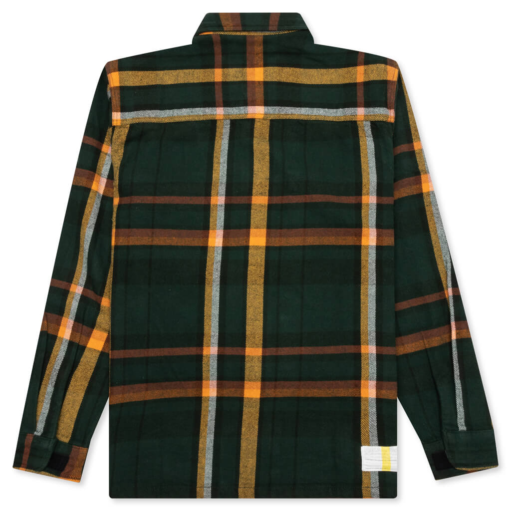 Work Flannel Shirt - Green - Image 2