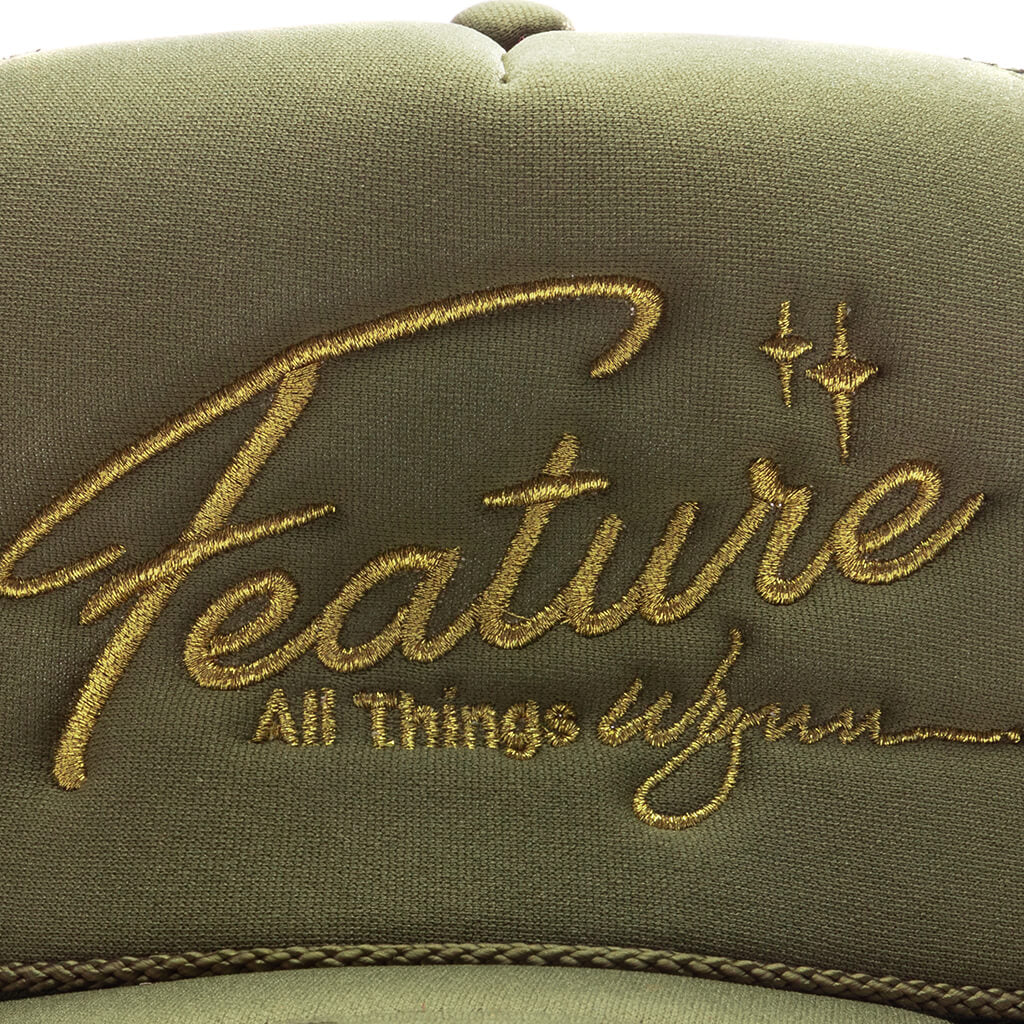 Feature x Wynn Shine Trucker - Olive Green - Image 2
