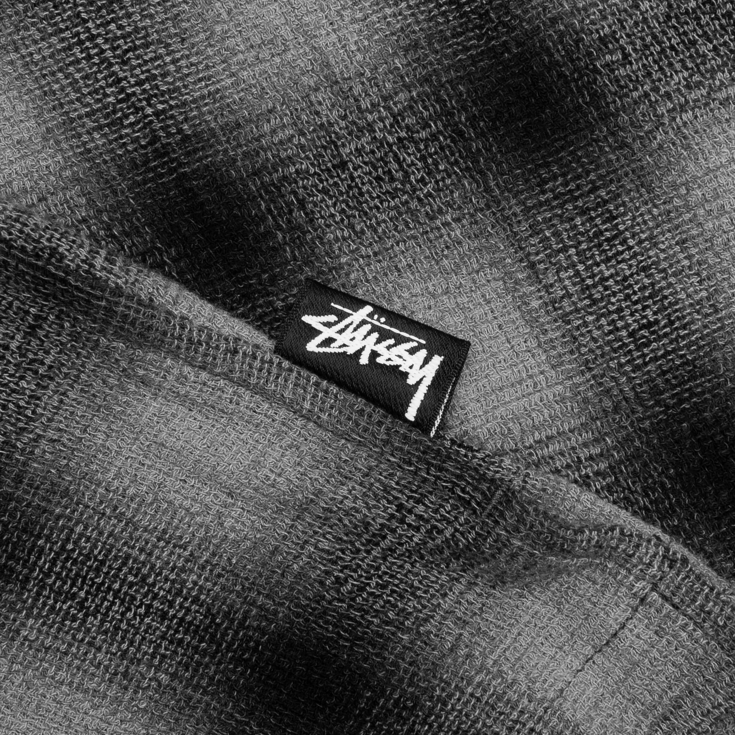 Zip Shirt Twisted Yarn Plaid - Charcoal - Image 5