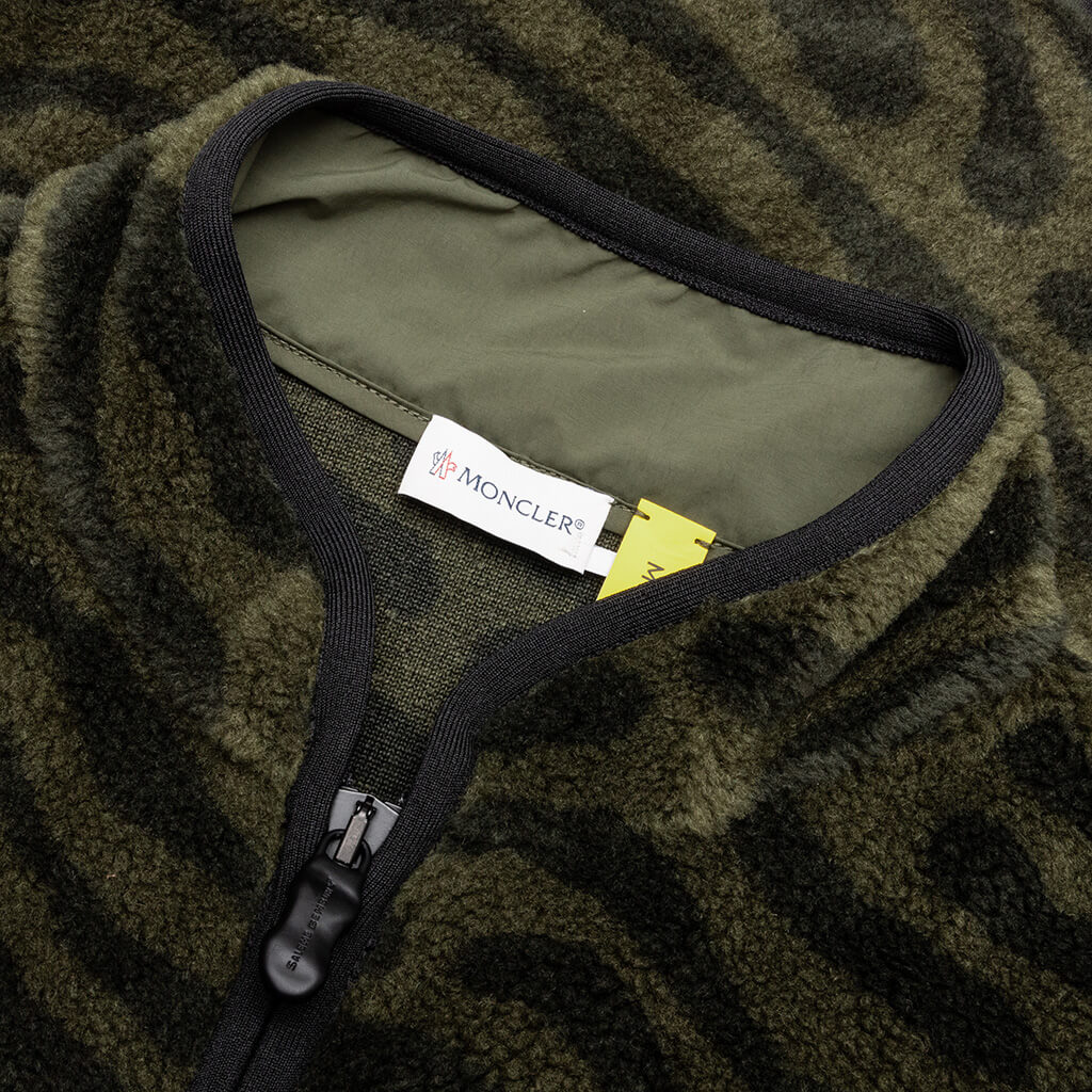 Moncler Genius x Salehe Bembury Teddy Zip-Up Sweatshirt - Olive - Image 3