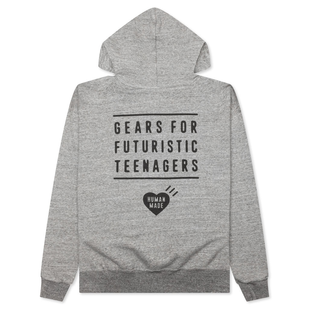 Zip-Up Hoodie - Gray - Image 2